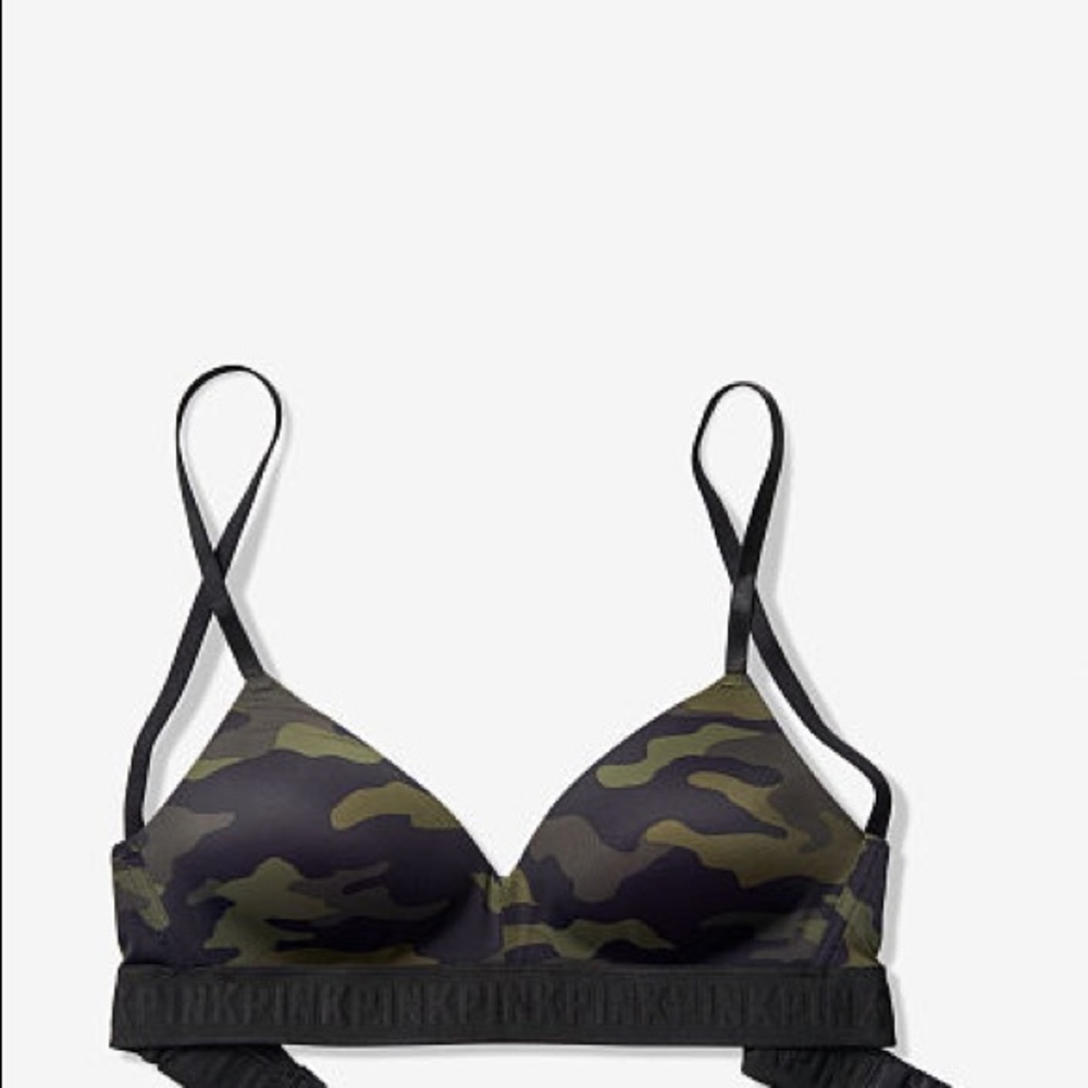 Pink Victoria Secret Camo Bra & Boyshorts - Picture 6 of 11